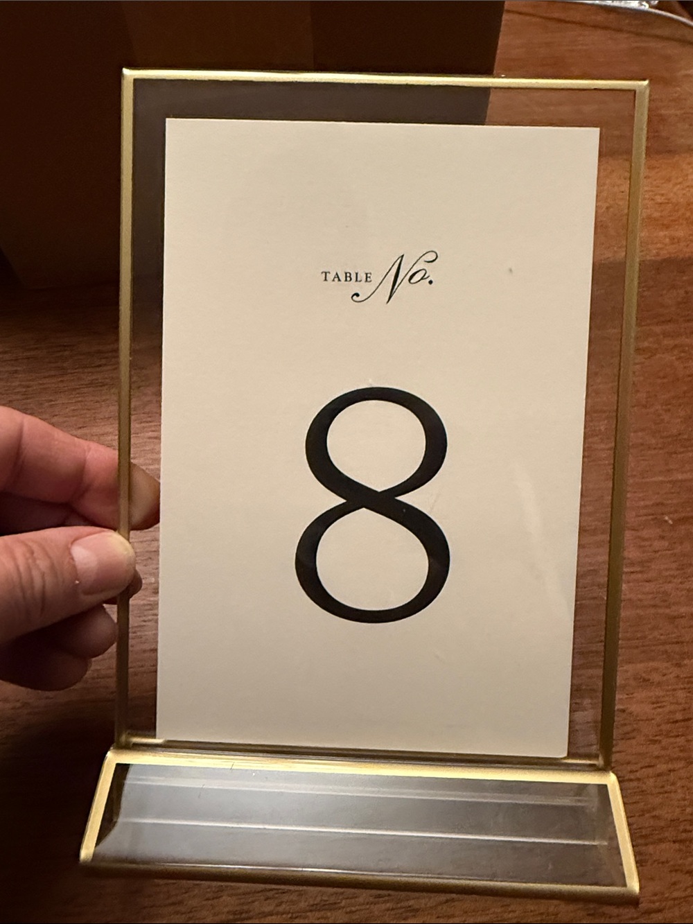 5x7 Acrylic Display Frames for Wedding Table Numbers Set of 24